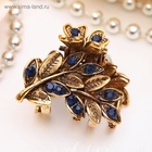 Крабик для волос «Синий закат», веточка, 2.5 см, золото (комплект 6 шт) - фото 43216202