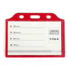 Бейдж-карман горизонтальный, 85х55 мм, жесткокаркасный, без держателя, красный - Фото 2