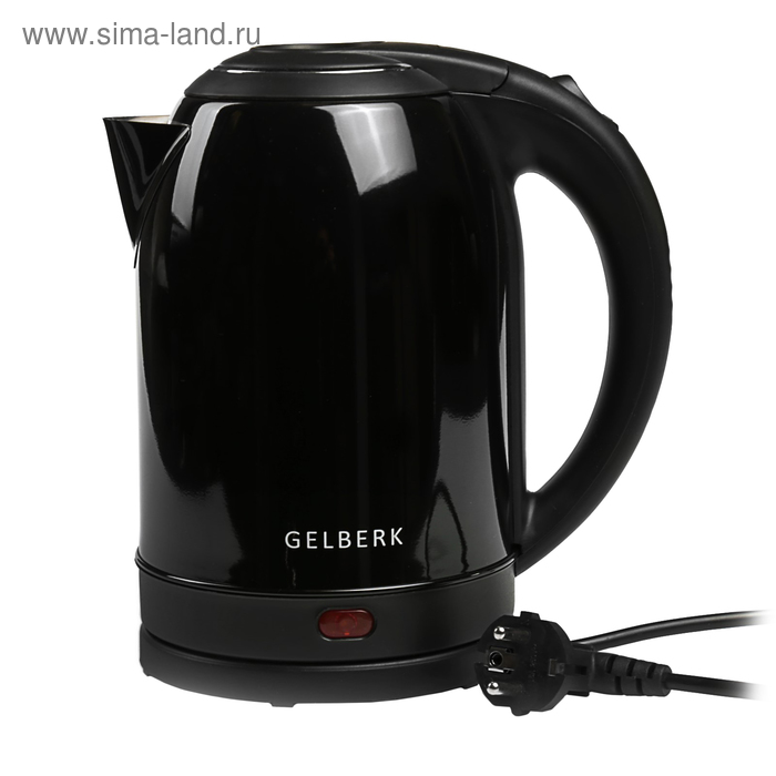 Чайник электрический GELBERK GL-331, 2 л, 2000 Вт, чёрный - Фото 1