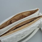 Сумка женская, 2 отдела на молнии, наружный карман, длинный ремень, цвет белый - Фото 5