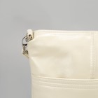 Сумка женская, 2 отдела на молнии, наружный карман, длинный ремень, цвет бежевый - Фото 4