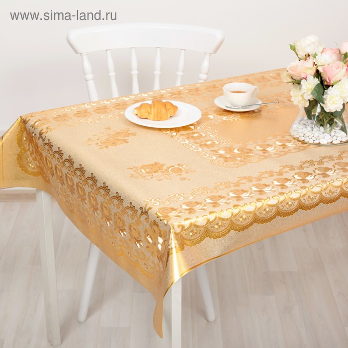 Клеёнка на стол на тканевой основе, 90×150 см, толщина 0,35 мм, рулон 20 шт - Фото 1