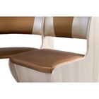 Кухонный уголок универсальный Тюльпан-мини 1000х1000х840 Ясень/Шоколад крем беж - Фото 5