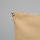 Сумка женская, отдел на молнии, 2 наружных кармана, регулируемый ремень, цвет светло-бежевый - Фото 4