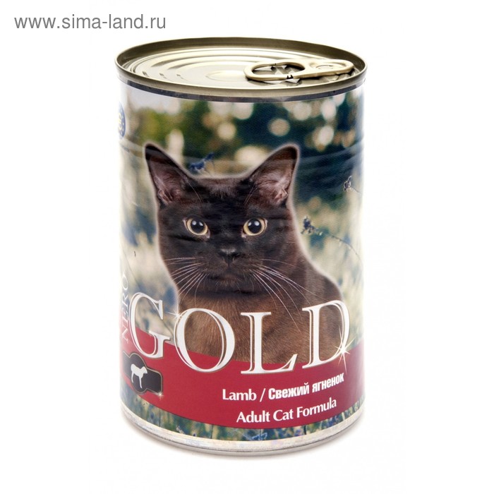 Влажный корм Nero Gold для кошек, свежий ягненок, ж/б, 410 г - Фото 1