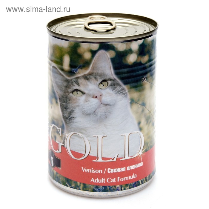 Влажный корм Nero Gold для кошек, свежая оленина, ж/б, 810 г - Фото 1