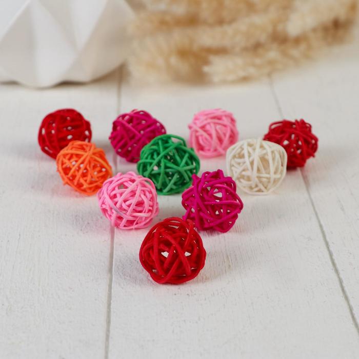 Декор шарик китте d-3 см (в упак 1 цвет, 100шт), микс - Фото 1