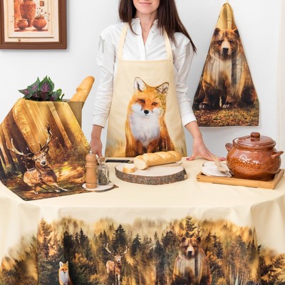 Фартук Этель «Лес», 65×60 см, хлопок 100 %, саржа, 190 г/м²