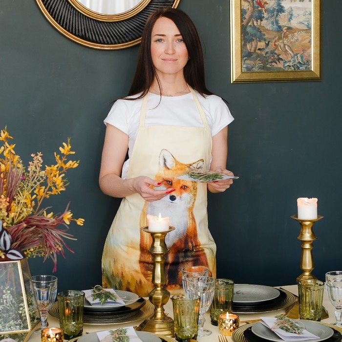 Фартук кухонный «Этель. Лес», 65×60 см, 100% хлопок, саржа, 190 г/м² - Фото 1