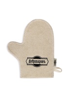 Рукавица для бани и сауны, с вышивкой, белая, «Добропаровъ» - Фото 2