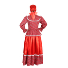 Русский народный женский костюм "Забава", головной убор, блуза, юбка, р-р 48 - Фото 2