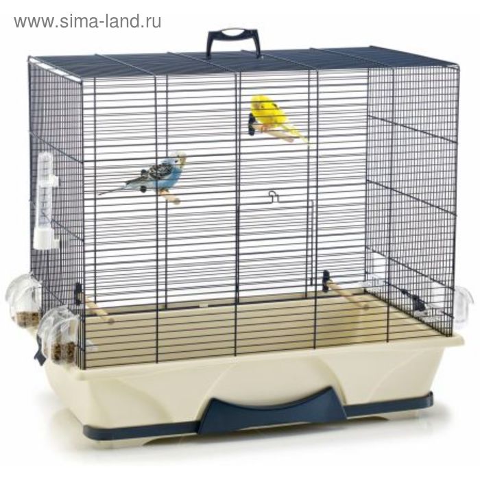 Клетка для птиц PRIMO 50 синяя/бежевая - Фото 1