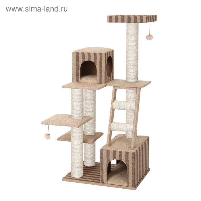 Игровая площадка для кошек Fauna INT LAMBERTO 50 х 50 х 131 см,  бежевая - Фото 1