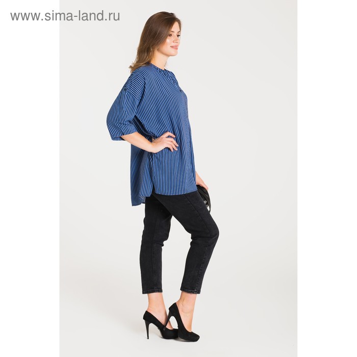 Блуза женская 61053 цвет синий, р-р 52 (3XL/46) - Фото 1
