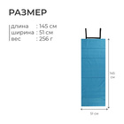 Коврик туристический ONLITOP, складной, 145×51×0.7 см, бирюзовый/васильковый - Фото 3