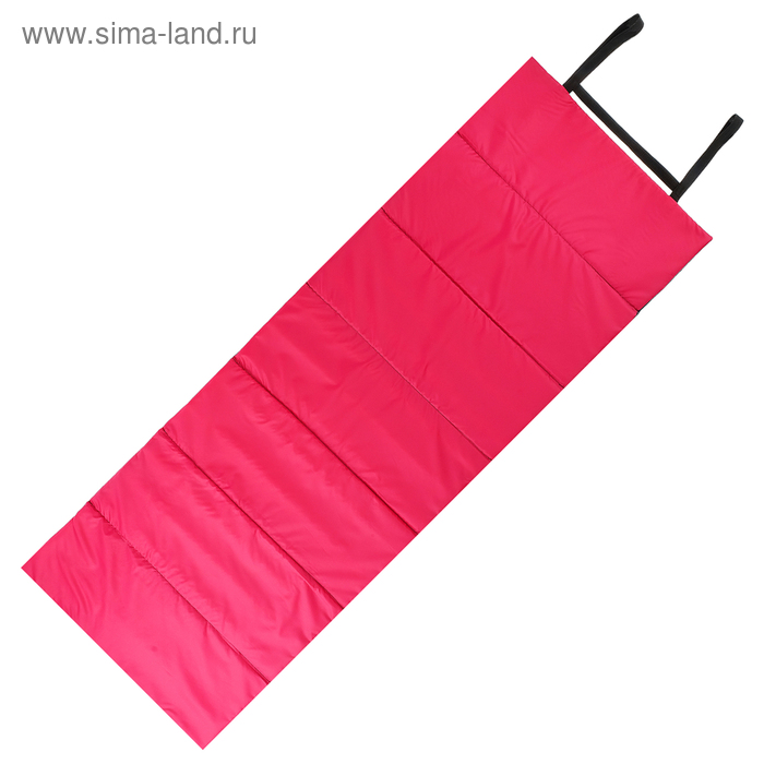 Коврик туристический ONLITOP, складной, 145×51×0.7 см, серый/малиновый - Фото 1