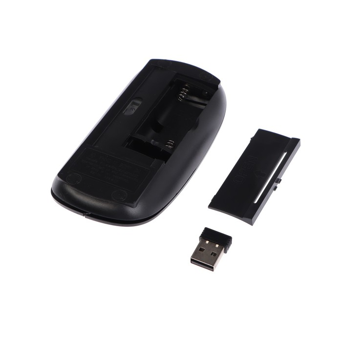Мышь Luazon MB-1.0, беспроводная, оптическая, 1600 dpi, USB, чёрная - фото 51294900