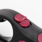 Рулетка с принтом "Милашка", 3 м, вес животного до 12 кг, чёрная 2603404