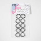 Кольца для сумок, d=12 мм, толщина - 3 мм, 10 шт., цвет серебряный - Фото 3