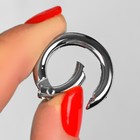 Кольцо-карабин, d=16/24 мм, толщина - 4 мм, 5 шт., цвет серебряный - Фото 3