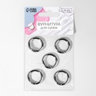 Кольцо-карабин, d=16/24 мм, толщина - 4 мм, 5 шт., цвет серебряный - Фото 4