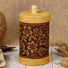 Туес «Цветы», 6×6×12 см, береста - Фото 1