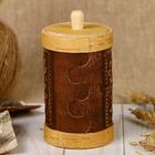 Туес «Цветы», 6×6×12 см, береста - Фото 3