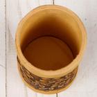 Туес «Цветы», 6×6×12 см, береста - Фото 4