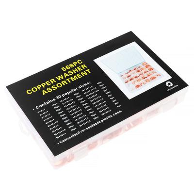 Набор медных прокладок, 30 размеров, 568 шт.