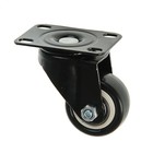 Колесо мебельное, d=40 мм, без тормоза, черное - Фото 2