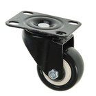 Колесо мебельное, d=50 мм, без тормоза, черное - Фото 2