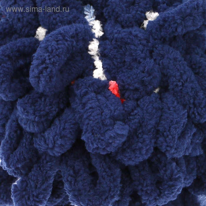 Пряжа "Puffy color" 100 % микрополиэстер 9м/100г  (5702 синий) - Фото 1