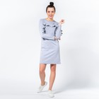 Платье с рюшами MINAKU, размер 44, цвет серый - Фото 1