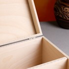 Подарочный ящик 34×21.5×10.5 см деревянный, с закрывающейся крышкой, без покраски - Фото 5