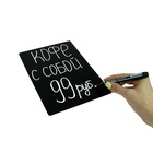 Ценник для надписей меловым маркером, A5, 21×0,1×15 см, цвет чёрный, ПВХ - Фото 3