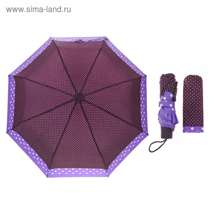 Зонт механический "Горох", R=44см - Фото 1