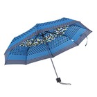 Зонт механический "Цветы и горох", R=45см, цвет голубой - Фото 2