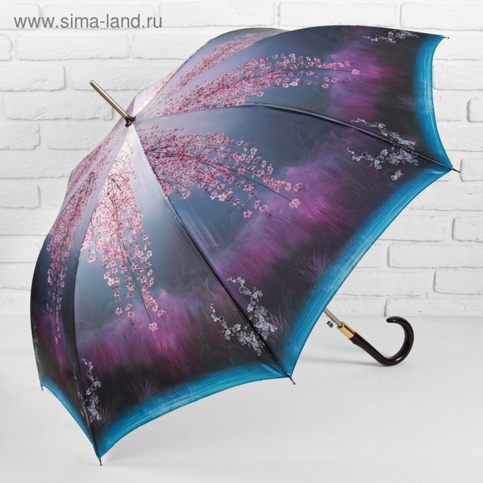 Зонт полуавтоматический «Сакура», 8 спиц, R = 50 см - Фото 1