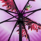 Зонт автоматический, 3 сложения, 8 спиц, R = 50 см, цвет розовый - Фото 3