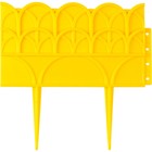 Ограждение декоративное, 14 × 310 см, 5 секций, пластик, жёлтый, GRINDA - фото 298007340