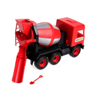Автомобиль бетономешалкаMiddle Truck, красный, в коробке - Фото 4