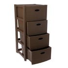 Комод 4-х секционный «Стиль ротанг», цвет бежевый ротанг - Фото 2