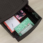 Комод 4-х секционный «Стиль ротанг», коричневый - Фото 3