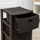 Комод 4-х секционный «Стиль ротанг», коричневый - Фото 4