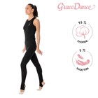 Лосины гимнастические Grace Dance, с вырезом под пятку, р. 40, цвет чёрный - фото 25042347