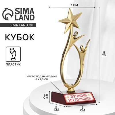 Кубок «Лучший из лучших», наградная фигура, золото, пластик, 18 см