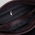 Сумка женская, 2 отдел на молниях, наружный карман, цвет чёрный/коричневый - Фото 5