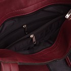 Сумка женская на молнии, 1 отдел, наружный карман, цвет коричневый/красный - Фото 5