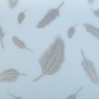 Пленка матовая "Перья", серебряный, 60 х 60 см - Фото 2