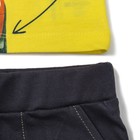 Комплект для мальчика (футболка+шорты), рост 98 см, цвет серый/жёлтый Н981-3650 - Фото 5